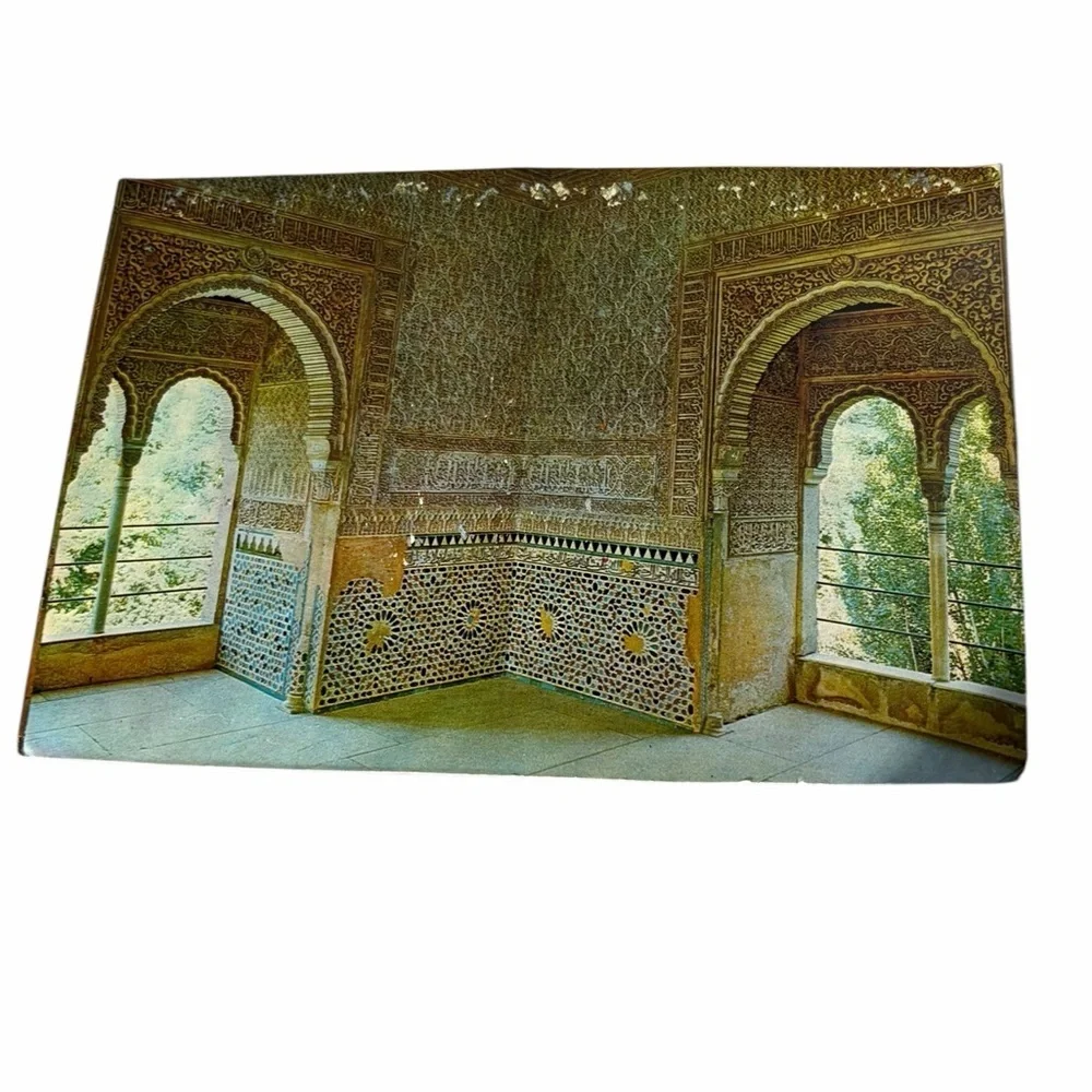 Vintage Islamic Architecture Postcard – Ornate Arches & Tilework, Historic